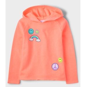 TCP - Girls Icon Fleece Hoodie - Tangerine Dream Neon - Size XL (14)